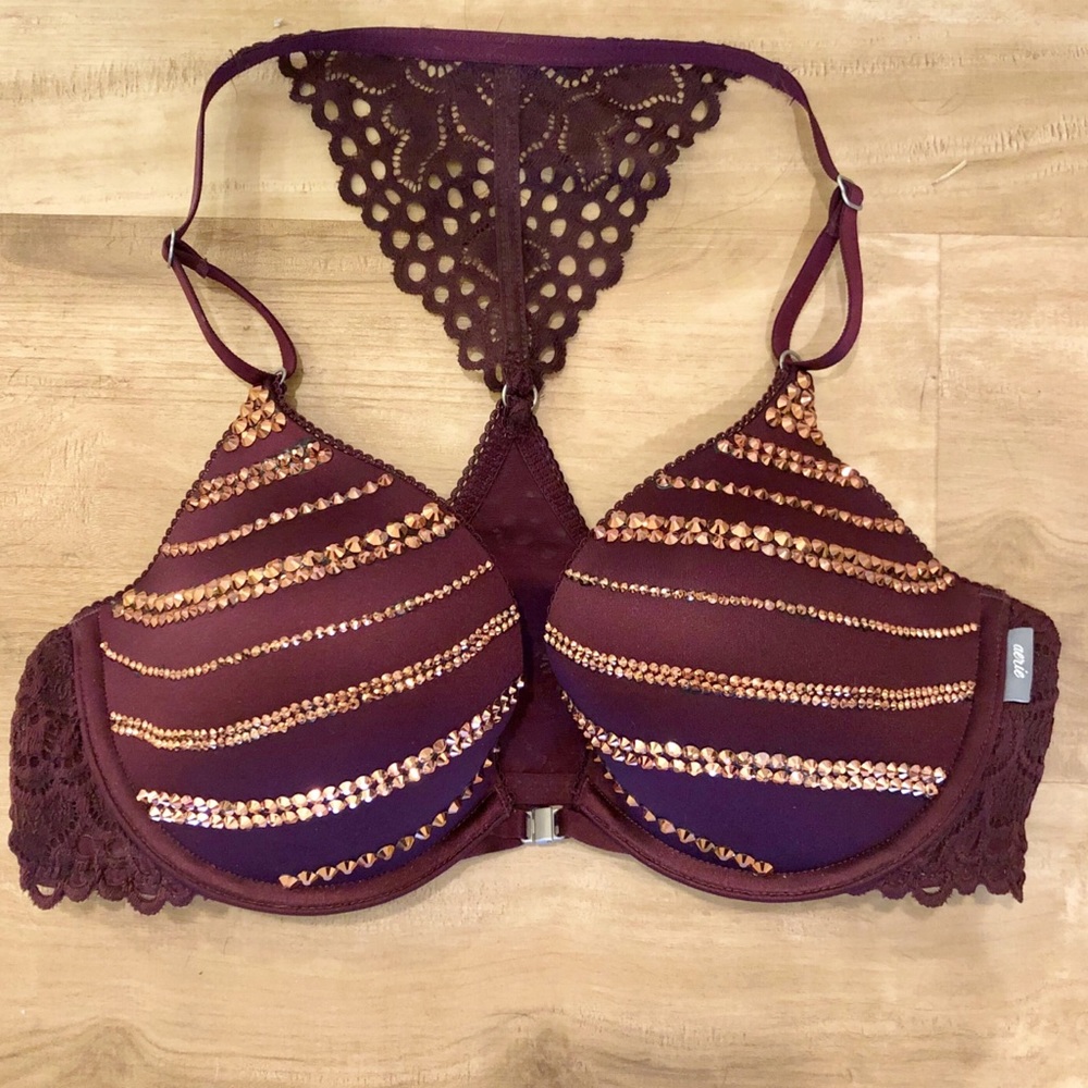 Maroon Rhinestoned Pro Dance/ Cheer Audition Top